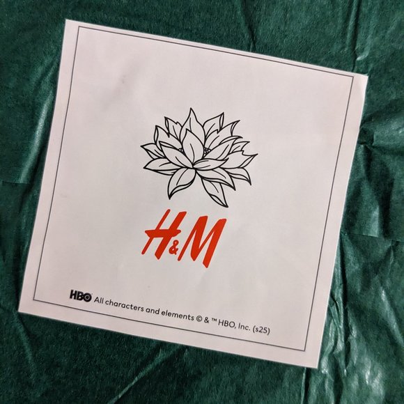 *LAST CHANCE* White Lotus x H&M patterned pants green and black NWT Size 4 - Picture 11 of 14